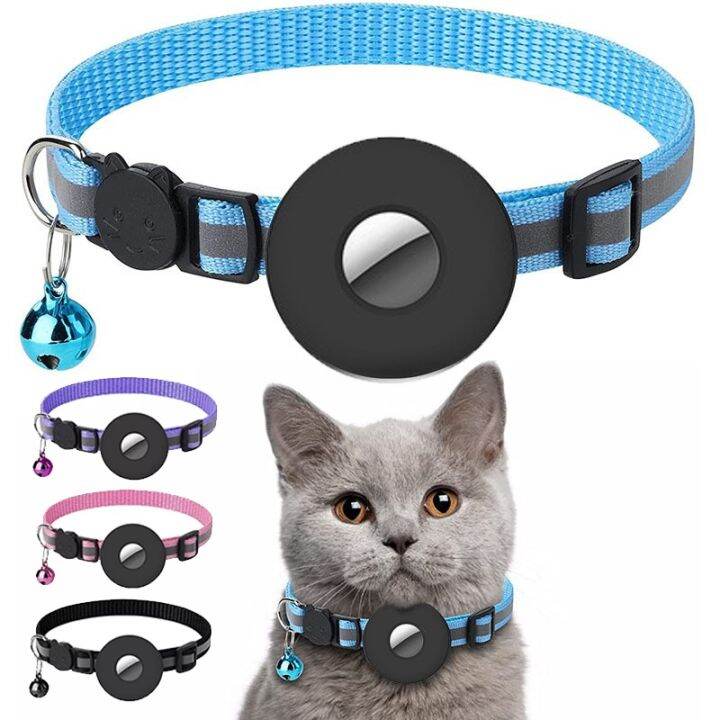 【CW】 For Airtag Case Dog Cat Bell Collar GPS Finder Reflective Cover