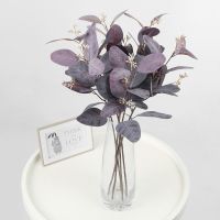 hotx【DT】 Artificial Eucalyptus Plastic Money Leaves Bouquet for Garden Decoration Fake