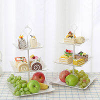 3 Tier RoundSquare Cake Stand Detachable Pastry Cupcake Fruit Plates European Style Serving Dessert Holder WeddingParty Decors