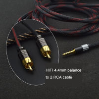 ไฮไฟ4.4มม. สมดุลชายถึง2 RCA ตัวผู้2RCA สายออดิโอ4.4มม. สายอัพเกรดพร้อมวงแหวนแม่เหล็ก1ม./2ม./3M/5ม./8ม./10ม.