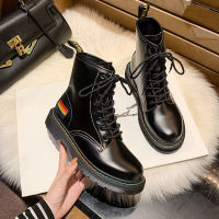 Fashion Designer Rainbow Motorcycle Martin Boots Women Platform Leather Black Shoes Winter Gothic Wedges Demonia Ankle Boots