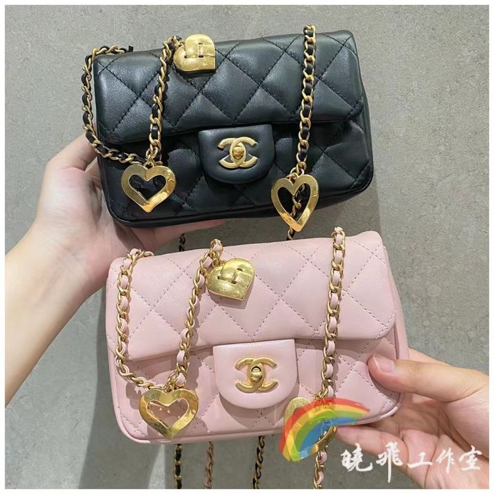 กระเป๋า-chanel-คลาสสิก-สายหัวใจ-กระเป๋าถือ-กระเป๋าสะพาน-พร้อมกล่อง-ใบเสร็จ-กระเป๋าสะพานข้ามผู้หญิง-กระเป๋าแฟชั่น2023