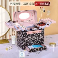 [COD] Wholesale cosmetic bag female large capacity portable 2022 new super hot ins style high value leopard print case