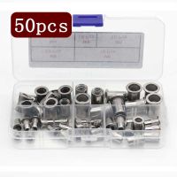 M3 M4 M5 M6 M8 304 Stainless Steel Flat Countersunk Head Rivet Nut 50pcs/set Insert Rivnut Nutsert Nut Tool Assortment Kit