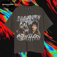 FILM   T SHIRT  SHAHRUKH KHAN DARK GREY VINTAGE TEES-5XL