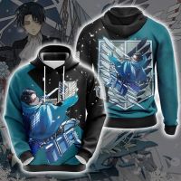 Sudadera con capucha de Anime Attack on Titan para hombre y mujer, ropa con estampado de Shingeki No Kyojin, Manga 3D, Harajuku, Jersey y2k, nueva moda