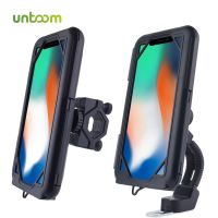 Untoom Waterproof Case Bicycle Motorcycle Handlebar Rear View Mirror Phone Holder Stand Bike Scooter Mobile Phone Mount Bracket