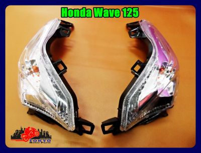 HONDA WAVE125 year 2012-2016 FRONT TURN SIGNAL (LH&amp;RH) SET PAIR // ไฟเลี้ยวหน้า ฝาใส ซ้าย-ขวา (1 คู่) สินค้าคุณภาพดี