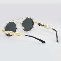 Uni Vintage Round Shaped Steampunk Sunglasses Metal Glasses ZORAVIA