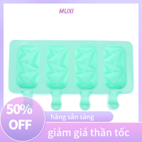 ?【HOT SALE】MUXI แม่พิมพ์ไอติมรูปเพชรแม่พิมพ์ซิลิโคนทำขนมช็อคโกแลตแบบทำมือแม่พิมพ์ไอศกรีมทรงดาวห้าแฉกแม่พิมพ์ไอศกรีมเป็นมิตรกับสิ่งแวดล้อม