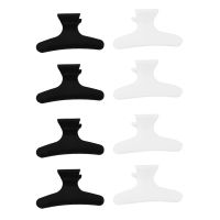 8PCS Black White Hairdressers Butterfly Style Styling Hair Clamps Clips Claw Clasps Hairdressing Salon Tool