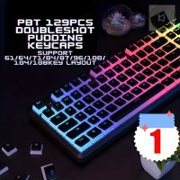 Pudding Keycap 129-Keys Backlit Oem Height Pbt Material Two-Color Key Cap Mx Compatibility For Mechanical Keyboard