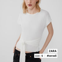 Zara เสื้อยืดมีเชือกผูก D040-4