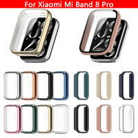 เคสป้องกันนาฬิกาเคลือบอิเล็คโทรเพลทสำหรับ Mi Band 8 Pro เคสป้องกันแบบเต็มจอสำหรับสาย Xiaomi อุปกรณ์8Pro