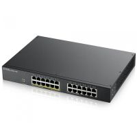 Zyxel 24-port GbE Smart Managed PoE Switch 130 Watt (Max 12 ports), rackmount (GS1900-24EP)