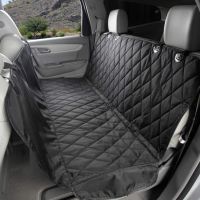 【LZ】▥₪  Tapete traseiro de carro impermeável para cães de médio e grande porte Pet Car Cover Sujeira resistente e resistente a riscos Cama de viagem para cães