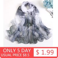 ¤  2023 New Fashion Spring/Summer Women Floral Printing Beach Silk Scarf Shawls Female Long Wraps Beach Sunscreen Hijab 64 Colors