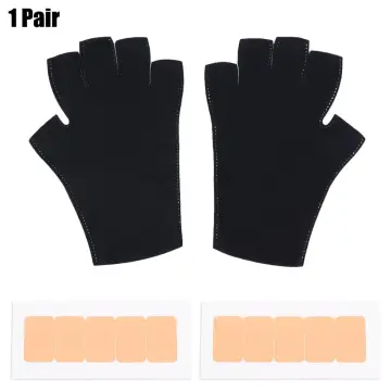 Manicure Gloves, Protection Stretchy Breathable Fingerless Fiber Cotton  Nail Lamp Gloves For Home Salon Anti UV Gloves For Gel Nail Lamp Fingerless  UV
