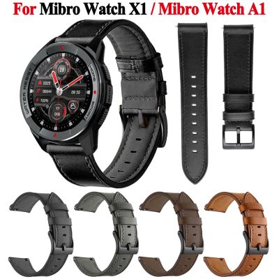 lipika 22mm Leather Watchband For Xiaomi Mibro Watch X1 A1 Strap Smartwatch Sport Replacement Bracelet Watch Band Accessories