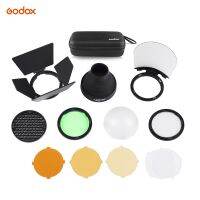 jfjg卐♝۩  AK-R1 Barn Door Snoot Color Filter Reflector Honeycomb Diffuser Kits for AD200 H200R V1 Round Flash