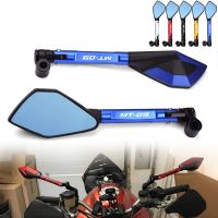 MT-09 Motorcycle Handlebar End Mirrors Anti Glare Bluish Hawk-Eye Rearview Mirrors For YAMAHA MT09 MT FZ 09 FZ09 Accessories