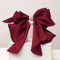 Spot Gifts BrideS Toasting The Headdress Simple Atmosphere 2022 New Large Red Bow On Fugitive Princess Hairpin