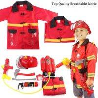 Childrens 12-Piece Set Firemans Equipment Firemans Costume Cosplay Dress Up Toy Set With Helmet And Accessories