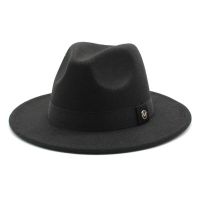 Women Men Wide Brim Wool Felt Jazz Fedora Hats Panama Style Cowboy Trilby Party Formal Dress Hat Large Size Yellow White 58-60CM