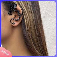 ACHROM บุคลิกภาพมังกรจูบสามมิติสำหรับทั้งหญิงและชายต่างหูแบบหนีบ Earcuff เครื่องประดับหนีบกระดูกหู