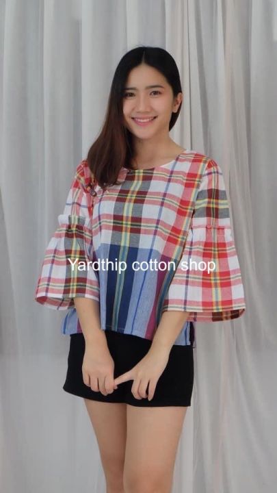 yt38-เสื้อพื้นเมืองผ้าฝ้ายราคาถูก-มีสีหลายสีให้เลือกสีสบายตา-ลายตะขอ