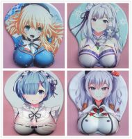 2020 new version anime 3d mouse pad wristbands Cartoon Creative sexy mouse pad Chest beauty mouse pad Free Shipping