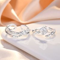 Flower Ring Thorn Rose Ring Beauty and The Beast Couple Rings Jewelry for Lover Valentines 39; Day Gifts