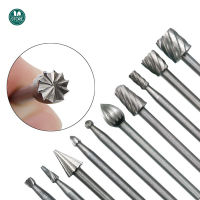 10-piece set of electric mill supporting high-speed steel rotary rasp woodworking milling cutter wood carving engraving