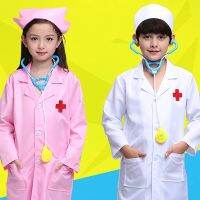 hot【DT】๑  Kids Boys Doctor Uniforms toddler halloween Role Costumes Wear doctor gown