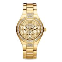 นาฬิกาผู้หญิง GUESS Sparkling Hi-Energy Mid-Size Gold-Tone Ladies Watch W0111L2