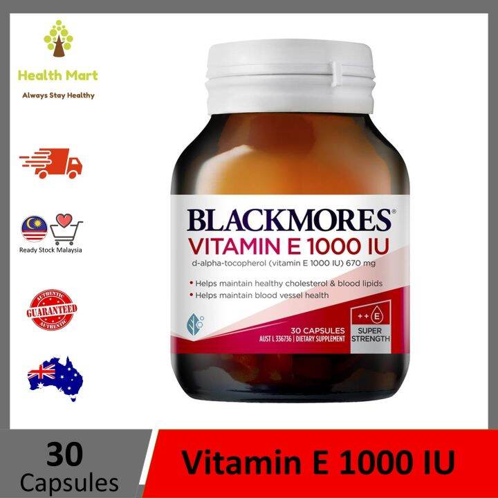 BLACKMORES Vitamin E 1000IU 30 Capsules / 100 Capsules | Lazada