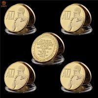 5Pcs/Lot World Boxing Championship Champion American Boxer Muhammad Ali-Haj Star Gold Metal Commemorative Coin with Coin Capsule