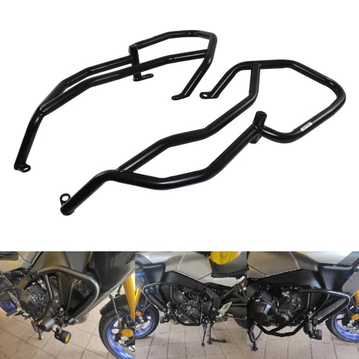 Black Motorcycle Engine Guard Bumper Crash Bar Frame Sliders Protection