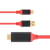 USB C Ke HDMI-Kabel Kompatibel USB 3.1 Ke HDMI 4K Kabel Adaptor Kompatibel untuk MacBook Samsung Galaxy S9/S8 Huawei USB-C Kabel