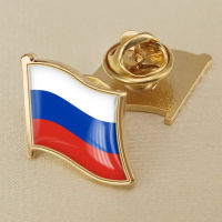 Russia Russian Flag Crystal Glue Dropping Badge Brooch Flag Brooch of All Countries in the World All-metal Brooch Copper Brooch Collection