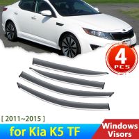 Car Windowas Visors for Kia K5 TF Optima 3 2011 2015 Accessories Deflectors Rain Eyebrow Guards Visor Protector Cover 2014 2013