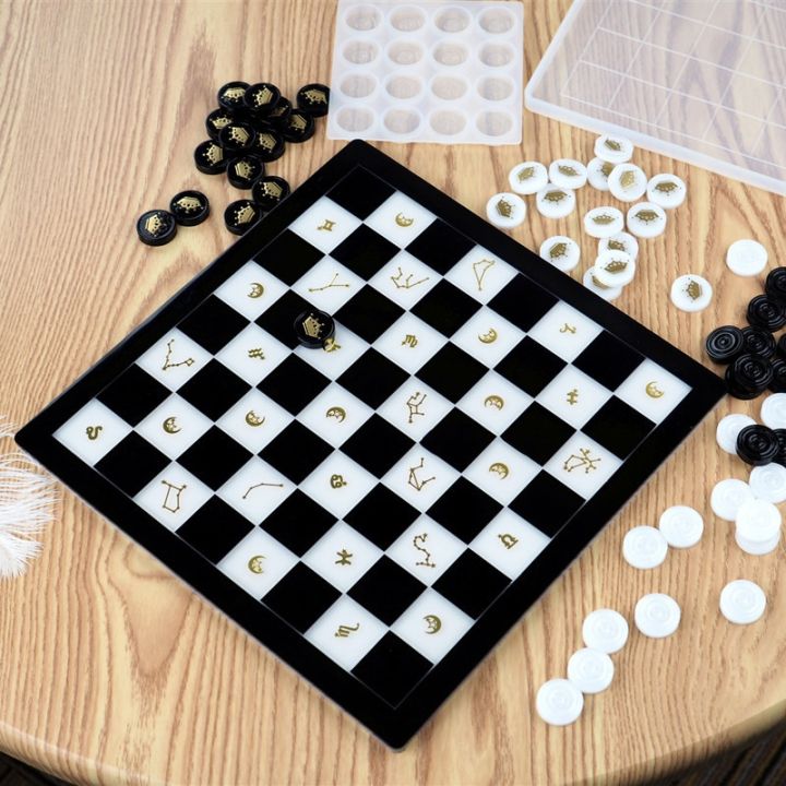 diy-chess-and-checkers-silicone-making-mold-mirror-epoxy-resin-chessboard-and-chess-piece-making-tools