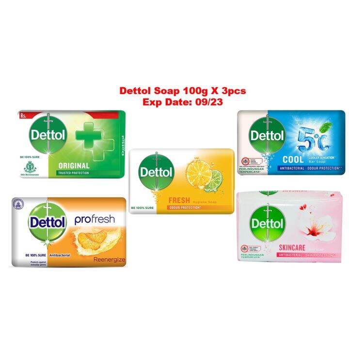 ♧dettol Bar Soap Dettol Sabun 100g X 3pcs Lazada 2190