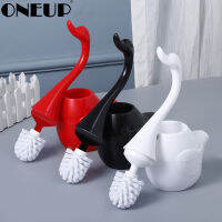 ONEUP Swan Toilet Brush Long Handle Plastic Brush Creative Decoration Clean No Dead Ends Household Bathroom Accessories Set