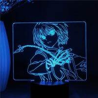 Anime hunter x hunter Kurapika Figure Night Light Gift for Kids Home Bedroom Decor Led 3d Manga Figurine Lamp Remote Control