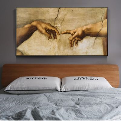 การสร้าง Adam ผ้าใบภาพวาด Reproductions คลาสสิกที่มีชื่อเสียงผ้าใบ Wall Art พิมพ์สำหรับห้องนอน Wall Decor Pictures