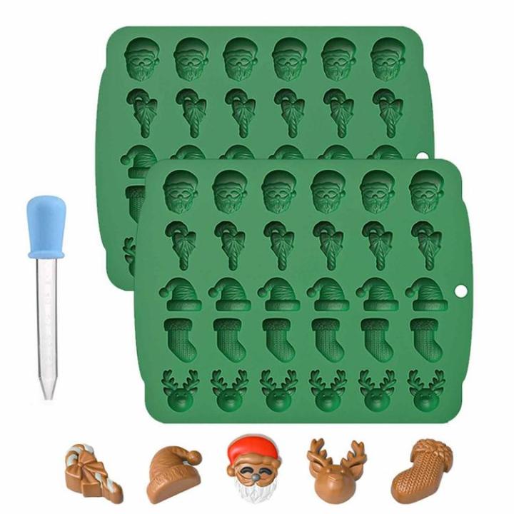 christmas-baking-molds-2pcs-set-christmas-reindeer-stocking-hat-candy-baking-mould-30-cavity-non-stick-chocolate-jelly-fondant-cake-mold-for-handmade-party-supplies-sweetie