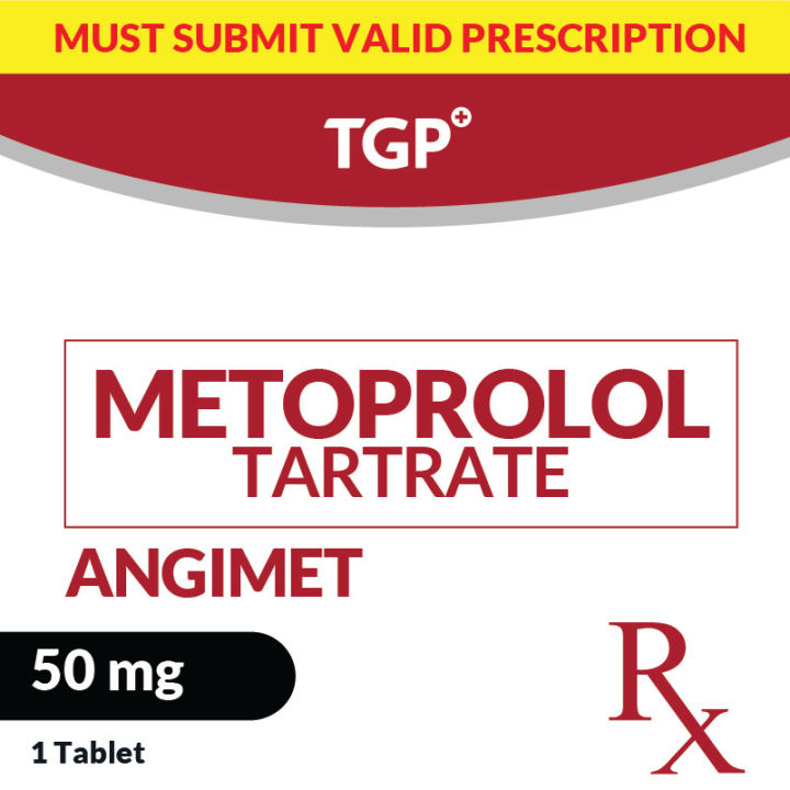 Rx Angimet Metoprolol 50mg Film Coated Tablet Lazada Ph