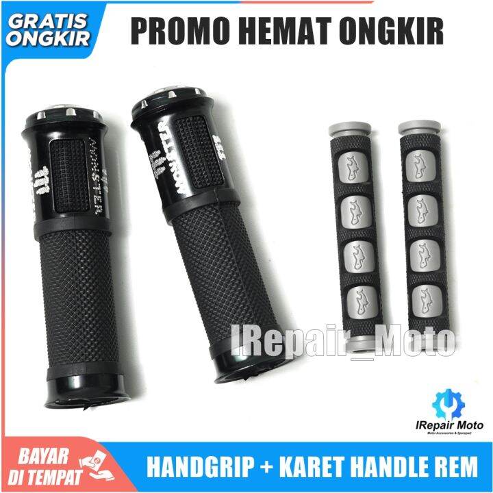 Handgrip Motor / Grip Model Monster Model Bintik Bahan Aluminium Dan ...