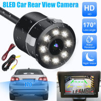 LEAM กล้องถ่ายวิดีโอ8led Kamera Spion เลนส์มุม170องศาอินฟาเรดกันน้ำ Hd การมองเห็นได้ในเวลากลางคืนถอยหลังสำหรับรถยนต์【fast】